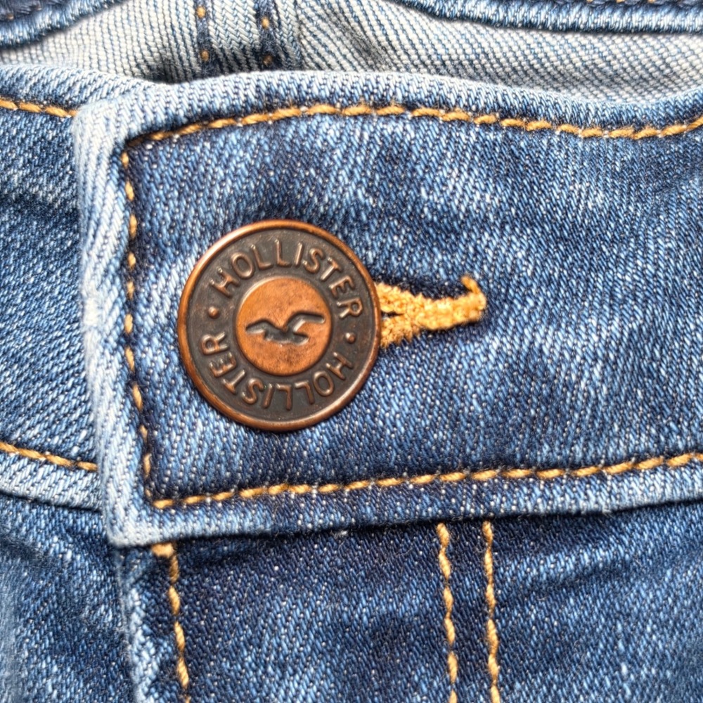Hollister Womens Size 6 Long Blue Low Rise Bootcut Stretch Jeans Y2K Style - Picture 6 of 10